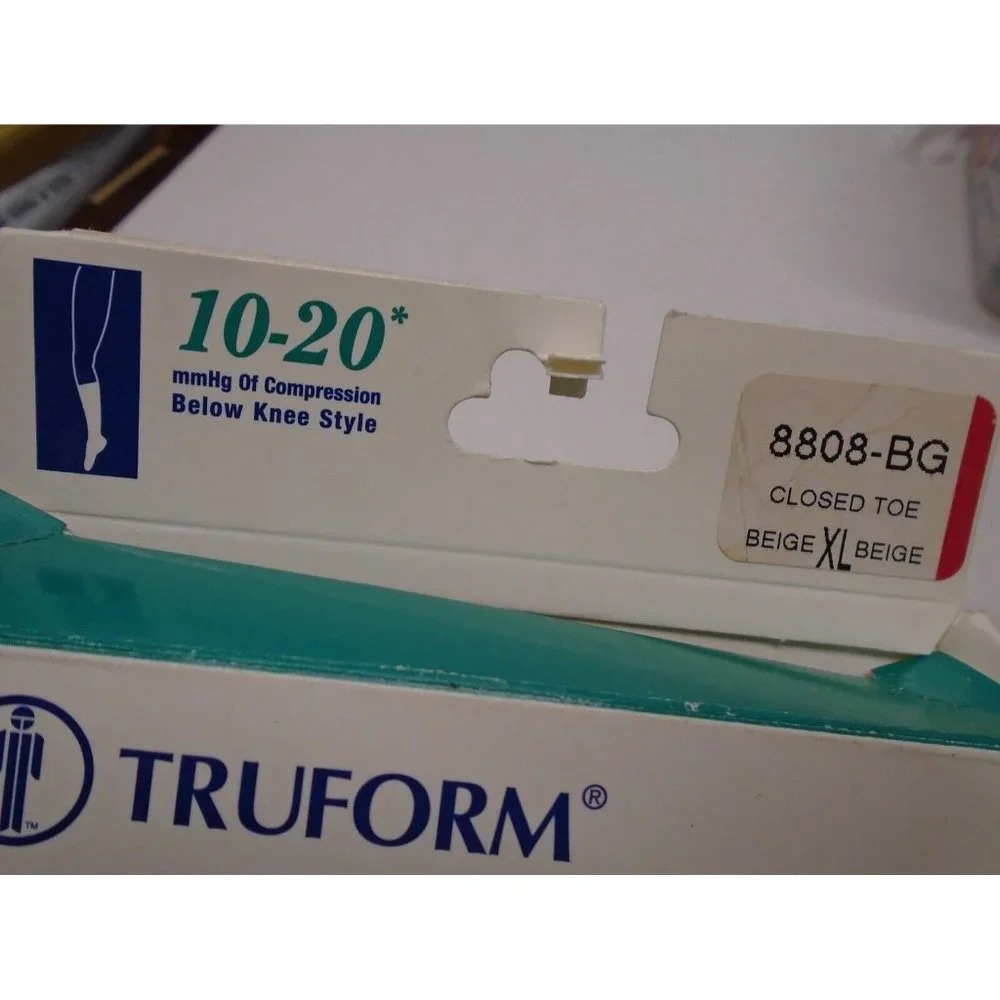 Truform 8808-BG XL Beige Anti-Embolism Compression Stockings Below Knee NEW